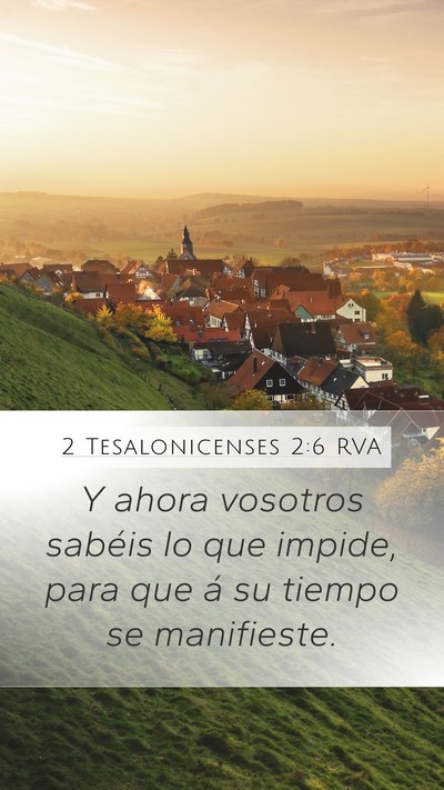 2 Tesalonicenses 2:6 RVA Bible Verse Image