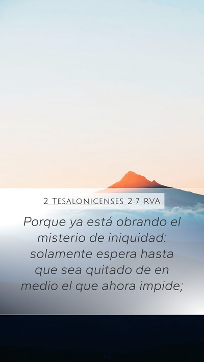 2 Tesalonicenses 2:7 RVA Bible Verse Image