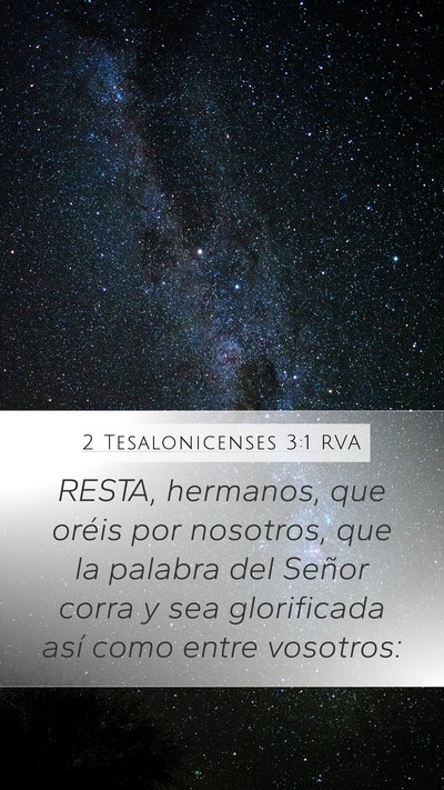 2 Tesalonicenses 3:1 RVA Bible Verse Image