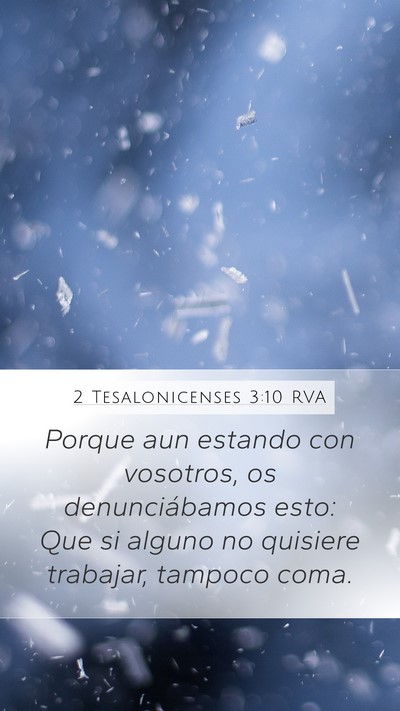 2 Tesalonicenses 3:10 RVA Bible Verse Image