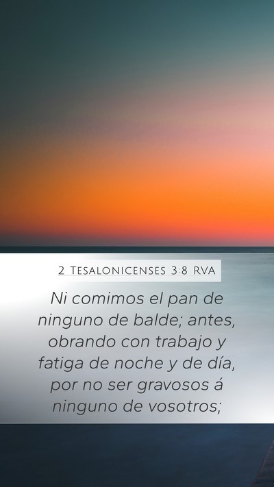 2 Tesalonicenses 3:8 RVA Bible Verse Image