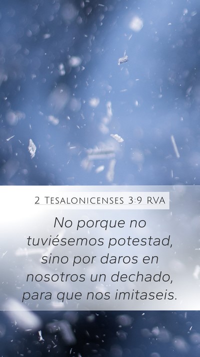 2 Tesalonicenses 3:9 RVA Bible Verse Image