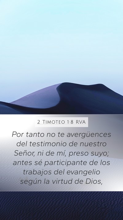 2 Timoteo 1:8 RVA Bible Verse Image