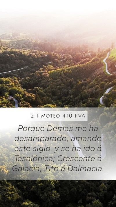 2 Timoteo 4:10 RVA Bible Verse Image