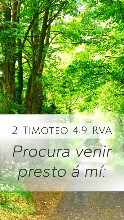 2 Timoteo 4:9 RVA Bible Verse Image