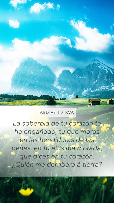 Abdías 1:3 RVA Bible Verse Image