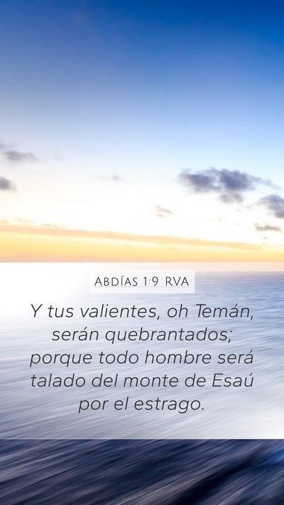 Abdías 1:9 RVA Bible Verse Image