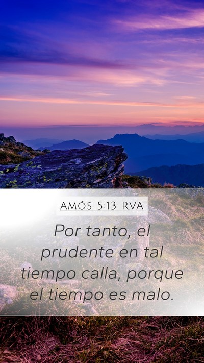 Amós 5:13 RVA Bible Verse Image