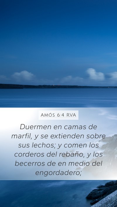 Amós 6:4 RVA Bible Verse Image