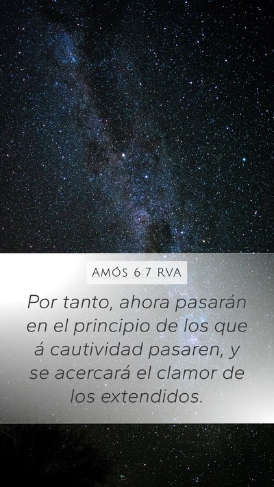 Amós 6:7 RVA Bible Verse Image