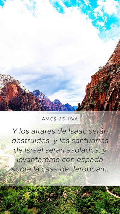 Amós 7:9 RVA Bible Verse Image