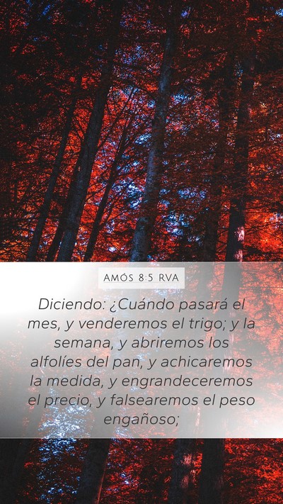 Amós 8:5 RVA Bible Verse Image