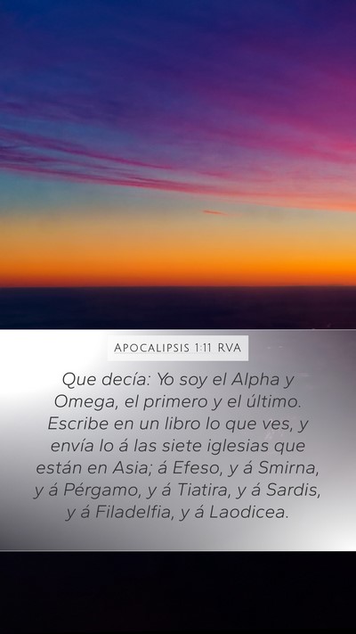 Apocalipsis 1:11 RVA Bible Verse Image