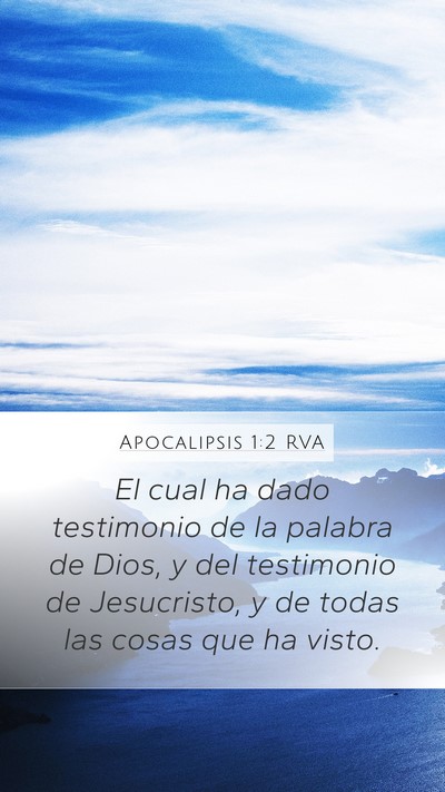 Apocalipsis 1:2 RVA Bible Verse Image