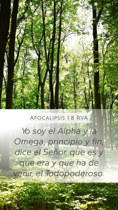 Apocalipsis 1:8 RVA Bible Verse Image
