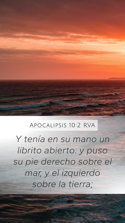 Apocalipsis 10:2 RVA Bible Verse Image