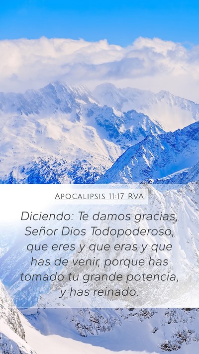 Apocalipsis 11:17 RVA Bible Verse Image