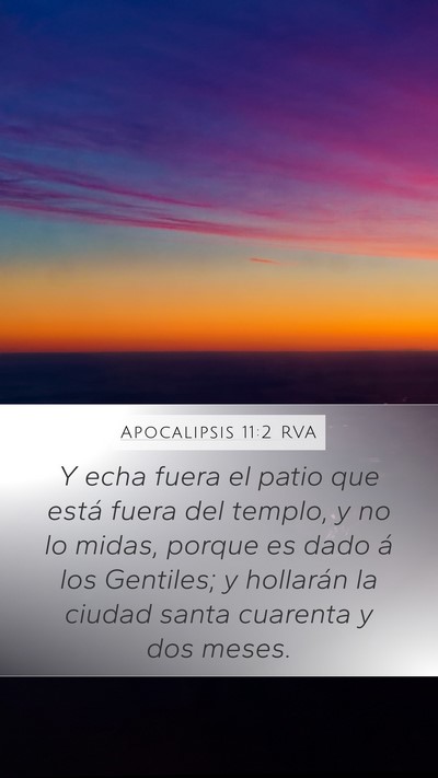 Apocalipsis 11:2 RVA Bible Verse Image