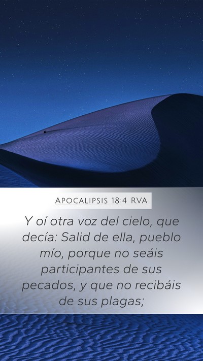 Apocalipsis 18:4 RVA Bible Verse Image