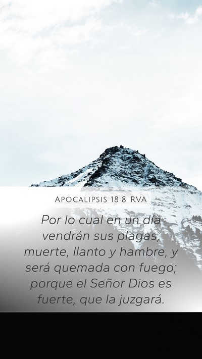 Apocalipsis 18:8 RVA Mobile Phone Wallpaper - Por lo cual en un día vendrán sus plagas, - Mobile Bible Verse Wallpaper