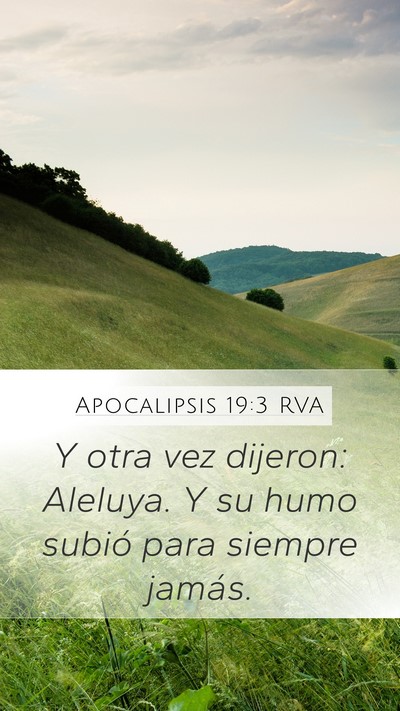 Apocalipsis 19:3 RVA Bible Verse Image