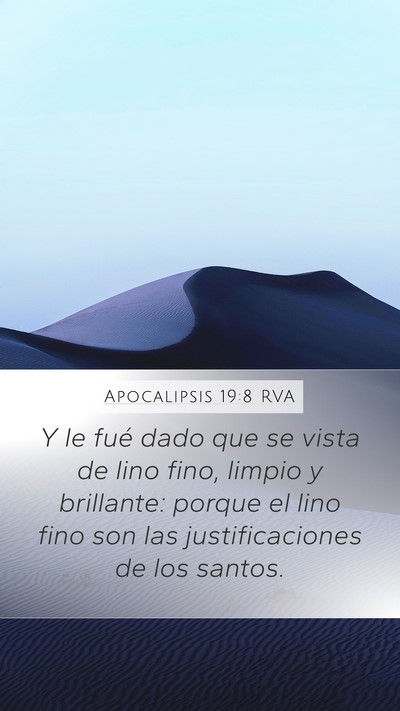 Apocalipsis 19:8 RVA Bible Verse Image