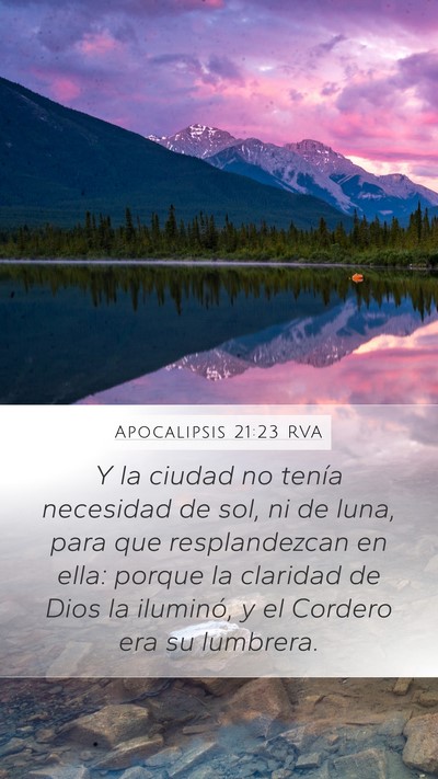 Apocalipsis 21:23 RVA Bible Verse Image