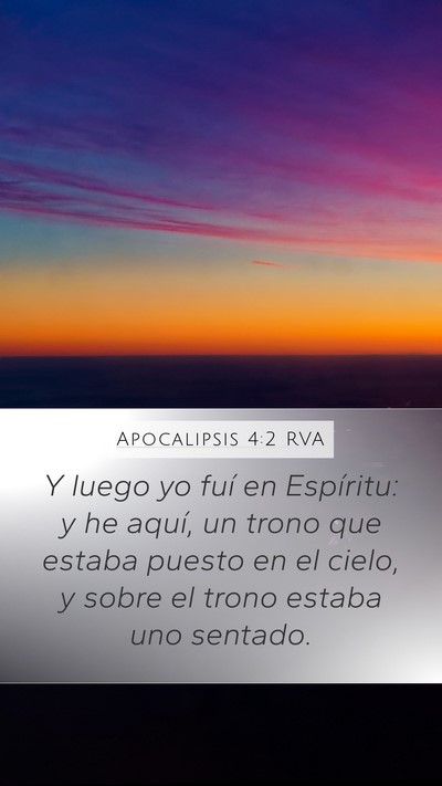 Apocalipsis 4:2 RVA Bible Verse Image