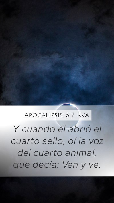 Apocalipsis 6:7 RVA Bible Verse Image