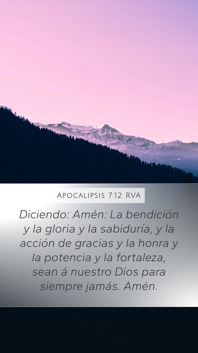 Apocalipsis 7:12 RVA Bible Verse Image