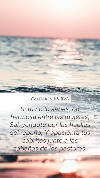 Cantares 1:8 RVA Bible Verse Image