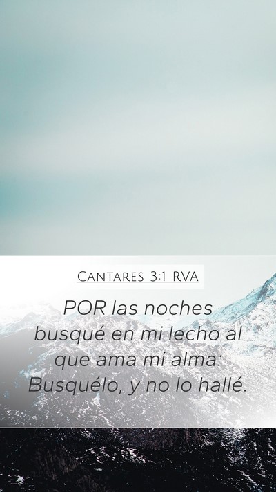Cantares 3:1 RVA Bible Verse Image