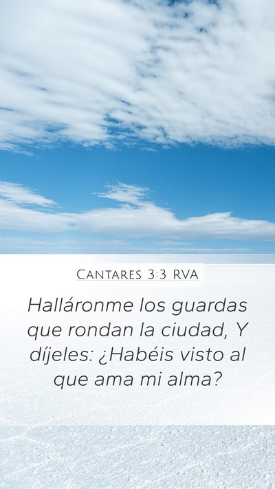 Cantares 3:3 RVA Mobile Phone Wallpaper - Halláronme los guardas que rondan la ciudad, Y - Mobile Bible Verse Wallpaper