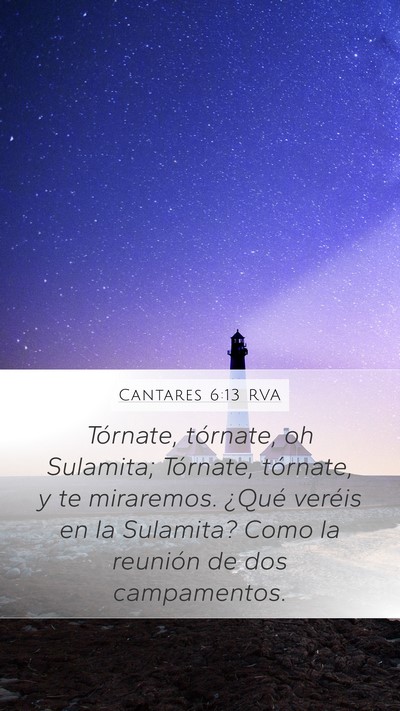Cantares 6:13 RVA Bible Verse Image