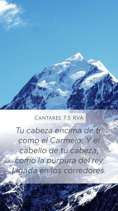 Cantares 7:5 RVA Bible Verse Image
