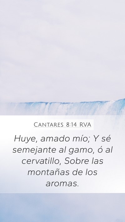 Cantares 8:14 RVA Bible Verse Image