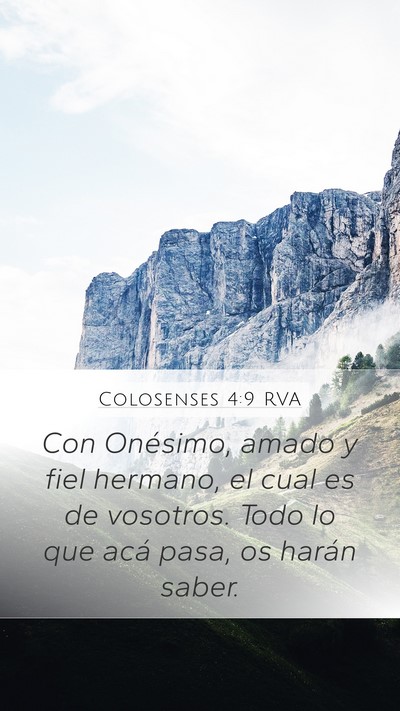 Colosenses 4:9 RVA Bible Verse Image