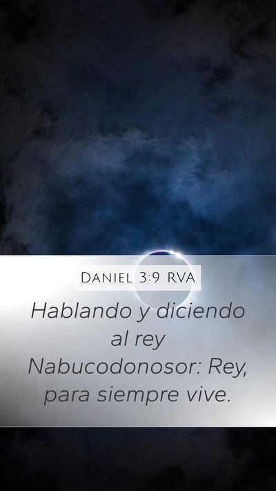 Daniel 3:9 RVA Bible Verse Image