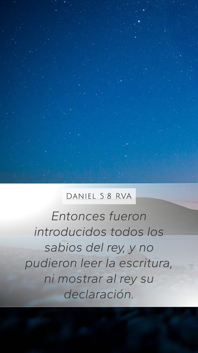 Daniel 5:8 RVA Bible Verse Image