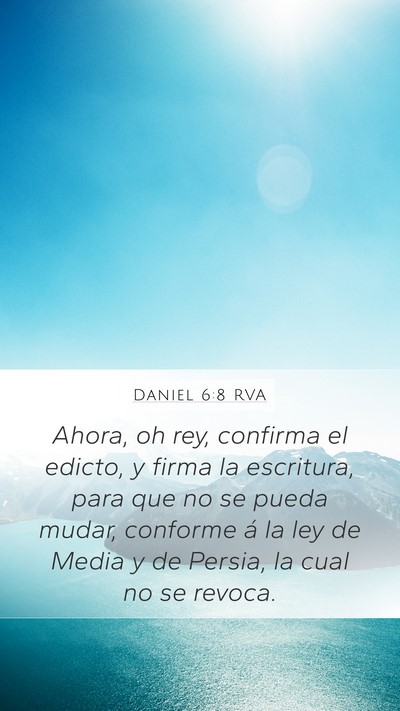 Daniel 6:8 RVA Bible Verse Image