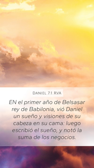 Daniel 7:1 RVA Bible Verse Image
