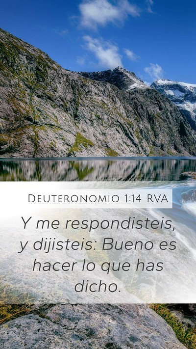 Deuteronomio 1:14 RVA Mobile Phone Wallpaper - Y me respondisteis, y dijisteis: Bueno es hacer - Mobile Bible Verse Wallpaper