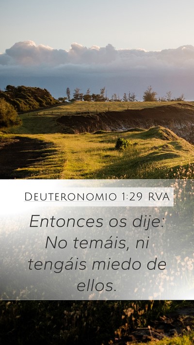 Deuteronomio 1:29 RVA Mobile Phone Wallpaper - Entonces os dije: No temáis, ni tengáis miedo - Mobile Bible Verse Wallpaper