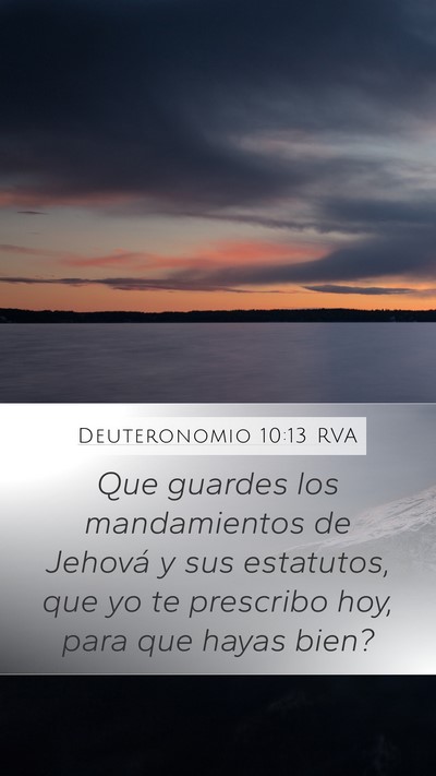 Deuteronomio 10:13 RVA Mobile Phone Wallpaper - Que guardes los mandamientos de Jehová y sus - Mobile Bible Verse Wallpaper