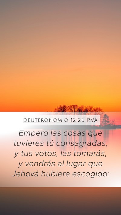Deuteronomio 12:26 RVA Bible Verse Image