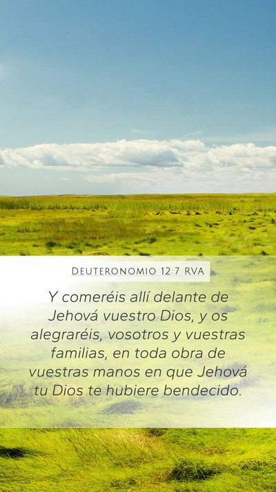 Deuteronomio 12:7 RVA Bible Verse Image