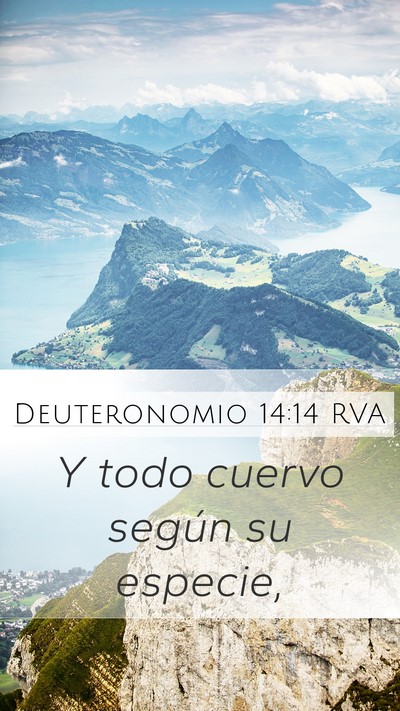 Deuteronomio 14:14 RVA Mobile Phone Wallpaper - Y todo cuervo según su - Mobile Bible Verse Wallpaper