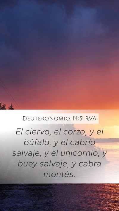 Deuteronomio 14:5 RVA Bible Verse Image