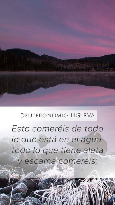 Deuteronomio 14:9 RVA Mobile Phone Wallpaper - Esto comeréis de todo lo que está en el agua: - Mobile Bible Verse Wallpaper