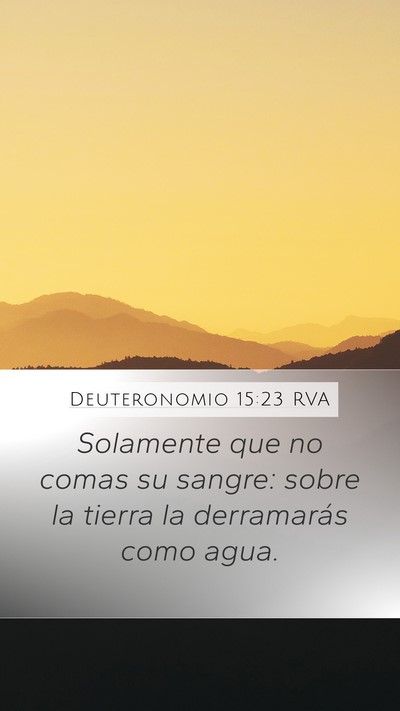 Deuteronomio 15:23 RVA Bible Verse Image
